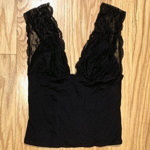 Black Top with Lace Straps - Free People (Intimately)